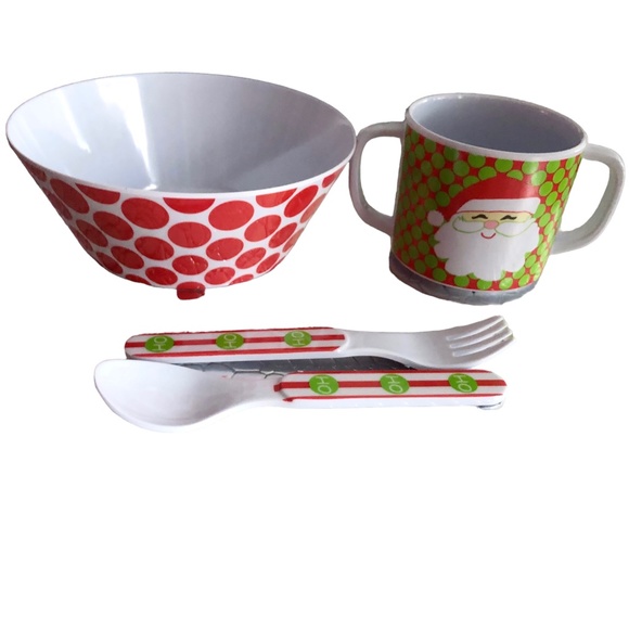Mud Pie Holiday Mud Pie Childrens 4pc Christmas Santa Dish Set Poshmark